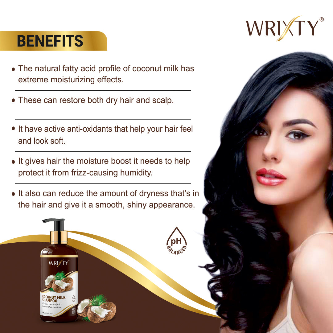 Coconut Milk Shampoo | Hydrates and Moisturizes |Nourishes Hair Roots , Repair and helps Tame Frizzy Hair | Prevents Hair Fall and Restores Shine | No Sulphate No Paraben | For Men & Women