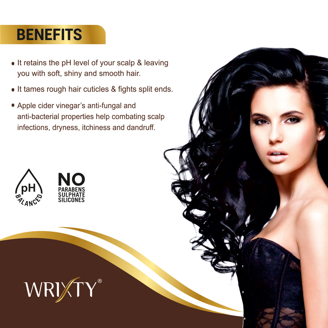 Apple Cider Vinegar Shampoo with DHT Blockers | Gentle & Natural Detox Formula that Helps Remove Buildup | Natural Ingredients | No Sulphate No Paraben | PH Balanced | For Men & Women