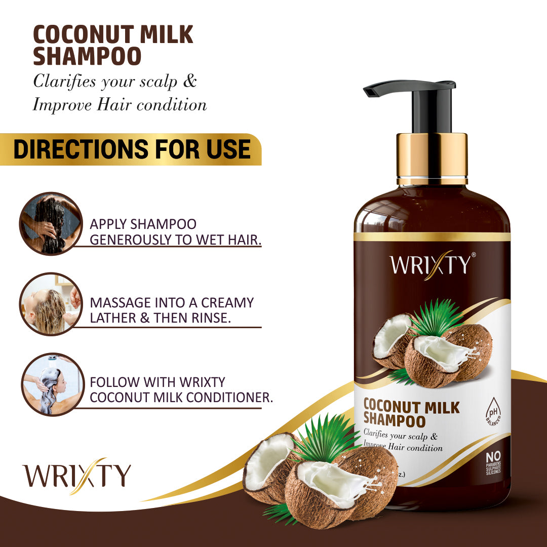 Coconut Milk Shampoo | Hydrates and Moisturizes |Nourishes Hair Roots , Repair and helps Tame Frizzy Hair | Prevents Hair Fall and Restores Shine | No Sulphate No Paraben | For Men & Women