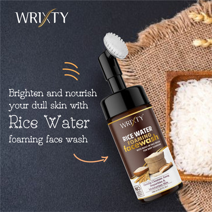 Rice Daily Brightening Cleansing Foam for Removes Impurities & Cleanses Face Wash