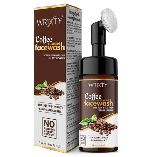 Coffee Foaming Face Wash with Built-In Face Brush For Deep Cleansing | Hydrate Skin | healthy Skin, Acne and Oil Face Wash | For Men & Women